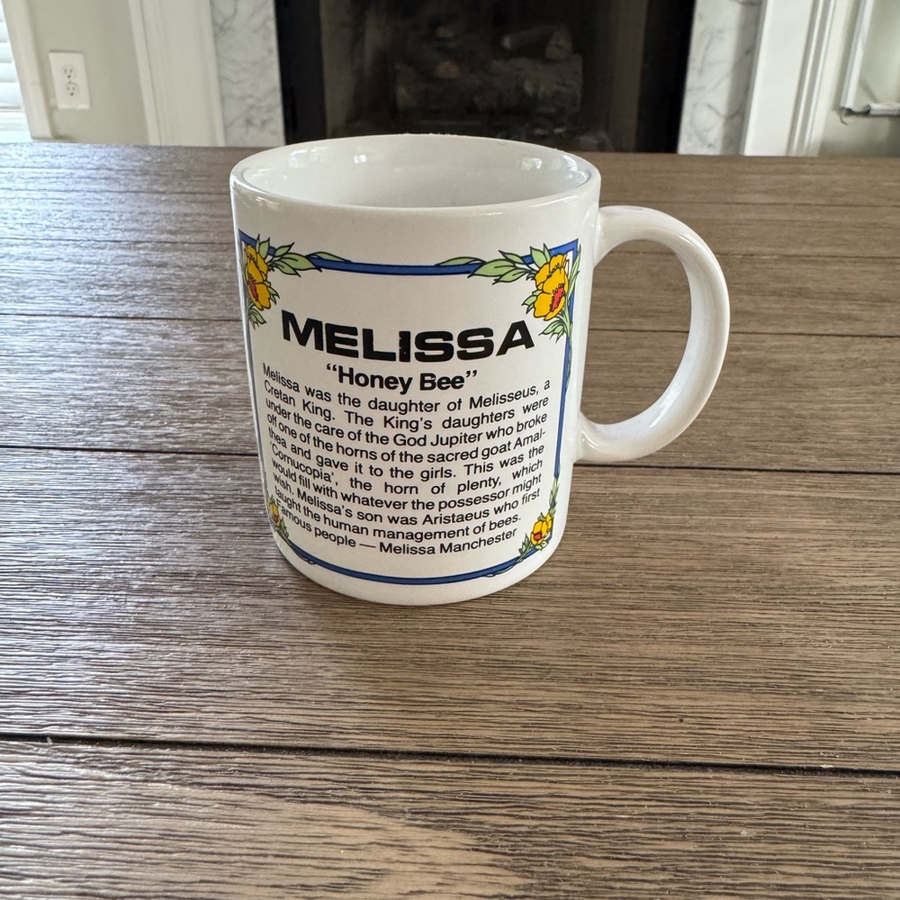 Roots White Mug with Yellow Floral Accents